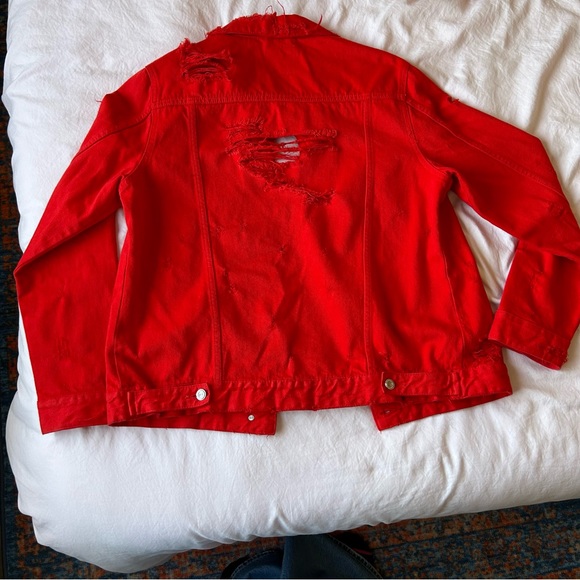 Zara Distressed Denim Jacket - Picture 3 of 6